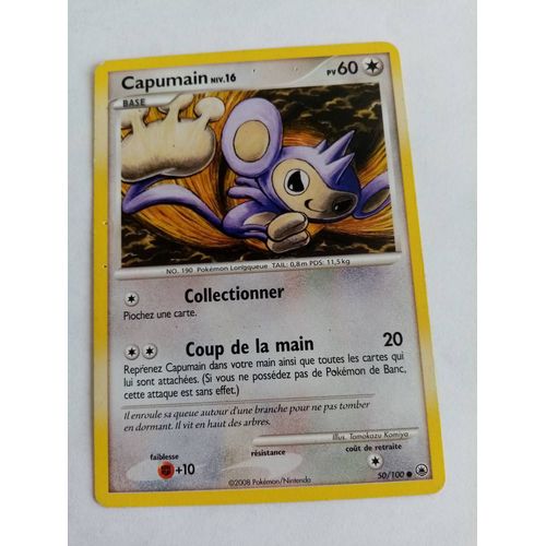 Carte Pokemon Diamant Et Perle - Aube Majestueuse : Capumain 50/100