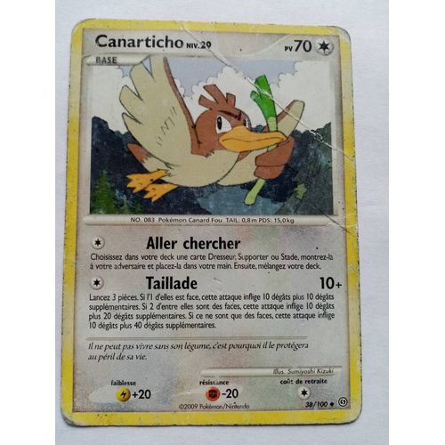 Carte Pokemon Diamant Et Perle - Tempete : Canarticho 38/100