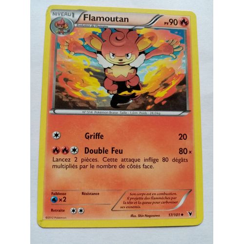 Carte Pokemon Noir Et Blanc - Nobles Victoires : Flamoutan 17/101