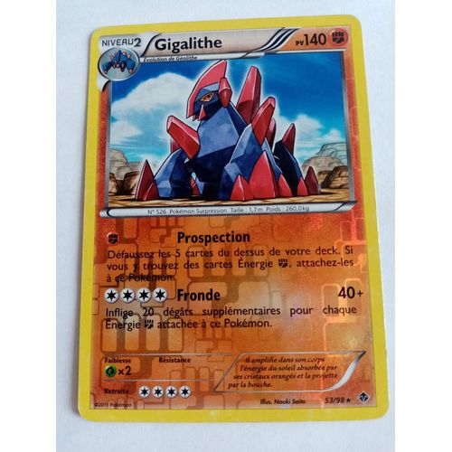 Carte Pokemon Noir Et Blanc - Pouvoirs Emergents : Gigalithe 53/98