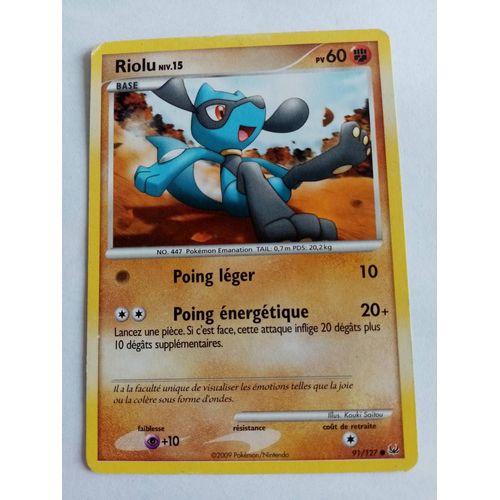 Carte Pokemon Platine : Riolu 91/127