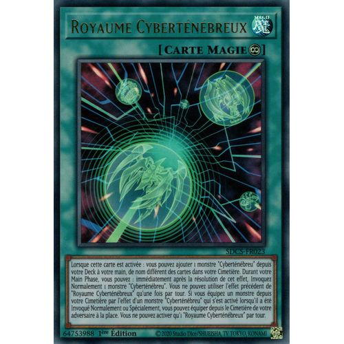 Yu-Gi-Oh! - Sdcs-Fr023 - Royaume Cyberténébreux - Ultra Rare 1ère Édition