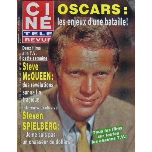 Ciné Revue Télé Revue - N° 12 - Steve Mcqueen - Oscars - Mars 1986 -