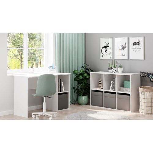 Bureau D'école Blanc - Blanc 80x120x55 Tako