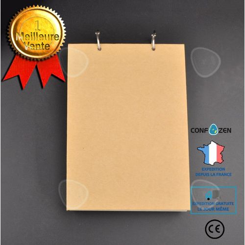 Confo® Carnet Croquis Monté Sur Anneau 32k Carnet De Croquis À Feuilles Mobiles Détachable Étudiant Art Vierge A5 Dessin Livre Coque