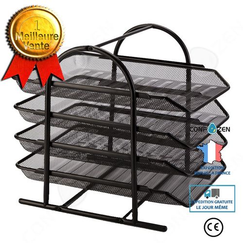 Confo® Boîte De Rangement De Fichiers A4 Plateau De Fichiers Boîte De Bureau Rack En Métal Papeterie De Bureau Rack De Stockage En M