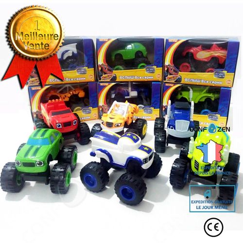 Confo® Monstres De Flamme Et De Machine Six Scooters, Jouets De Voiture Modèle Tout-Terrain De Dessin Animé, Jouets 6 Pièces Pour En