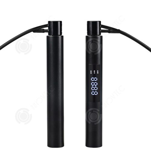 Inn® Corde À Sauter De Comptage Électronique Smart Bluetooth App Équipement De Fitness Adulte Noir Corde À Sauter En Alliage D'alumi