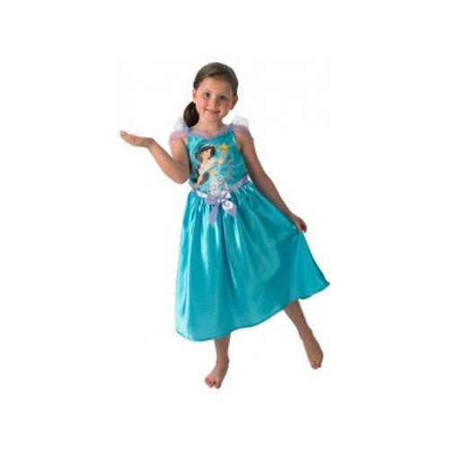 Deguisement Princesse Orientale Jasmine - Robe Classique Taille 7/8 Ans - Disney Princess Fille - Fete Anniversaire, Carnaval