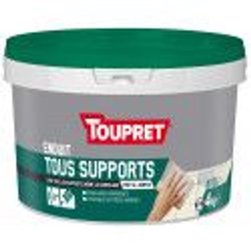 Enduit de rebouchage ?galise lisse tous supports m?me le carrelage p?te 4kg TOUPRET