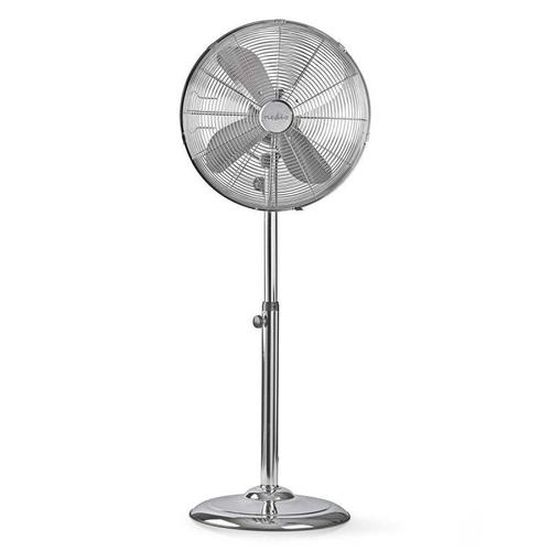 Nedis Fnst20ecr40 Ventilateur Sur Pied 40 Cm 50 W Chrome Argent