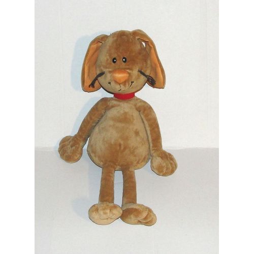 Doudou Lapin Sourire Manhattan Toy - Peluche Lapin Marron 35 Cm