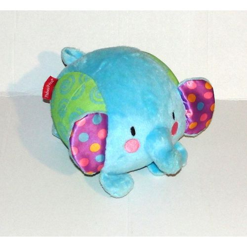 Doudou Éléphant Boule Fisher Price - Peluche Éléphant Balle Hochet Fp