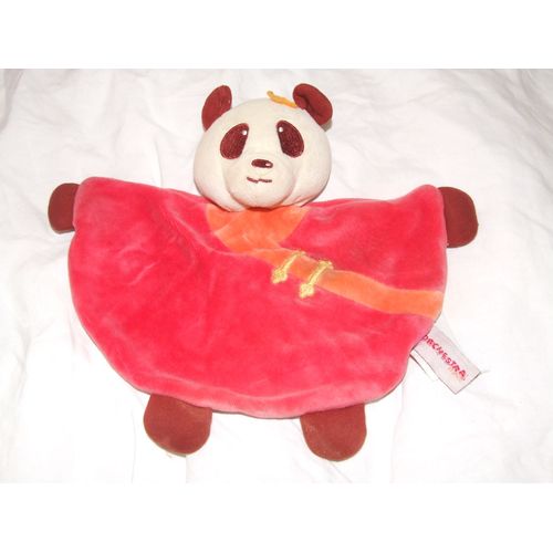 Ours Panda Orchestra Doudou Plat Rouge