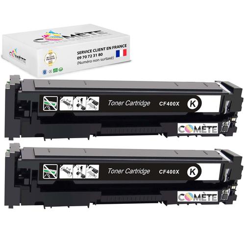 201X - 2 Toners compatibles HP 201 CF400X Noir