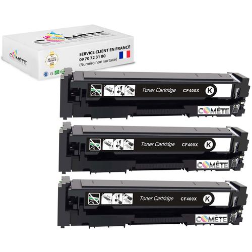 3 Toners compatibles HP 201 CF400X Noir