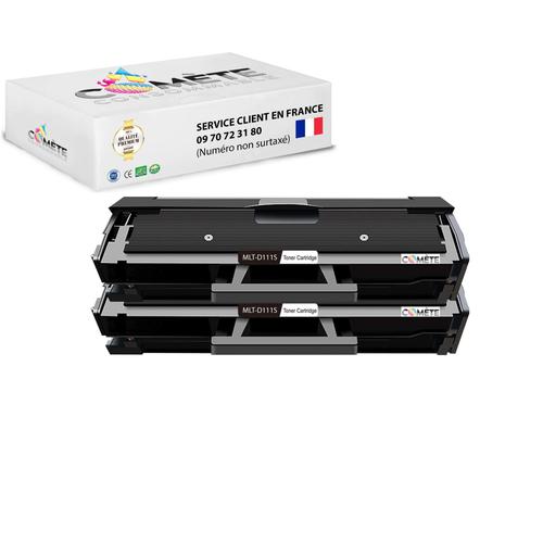 2 Toners Compatibles avec Samsung D111S MLT-D111S 111S Noir pour Imprimantes Samsung