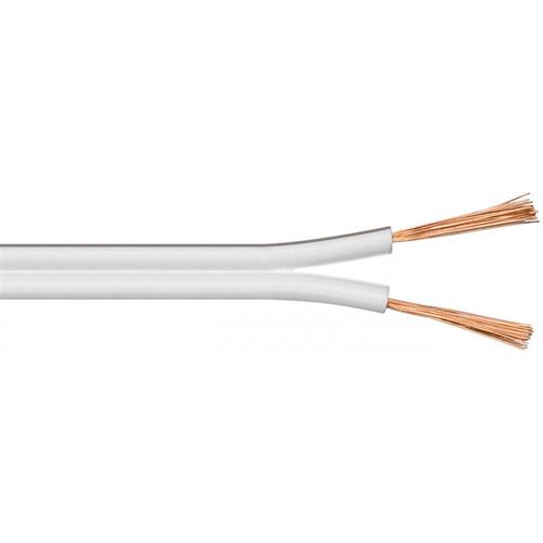goobay - Câble pour haut-parleur en vrac - 1.5 mm² - 50 m - blanc