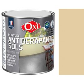 Peinture sol antidérapante microporeuse imperméable Beige Sable 0.5L OXI