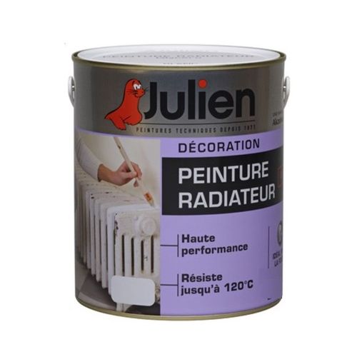 Peinture glycéro antirouille spéciale radiateur convecteur tuyauterie canalisation blanc satin 2.5L JULIEN résiste 120°C Max