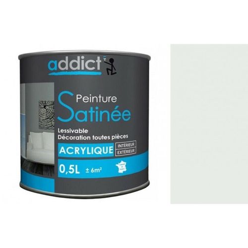 Peinture décoration intérieur extérieur multi supports acrylique Gris coton 2.5L ADDICT