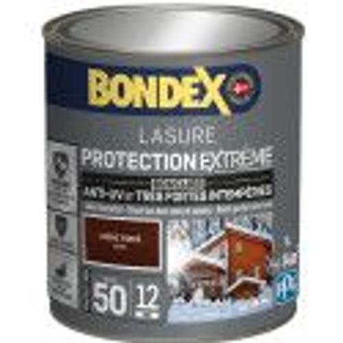 Lasure protection extrême 12 ans bouclier anti UV Très fortes intempéries Chêne foncé BONDEX