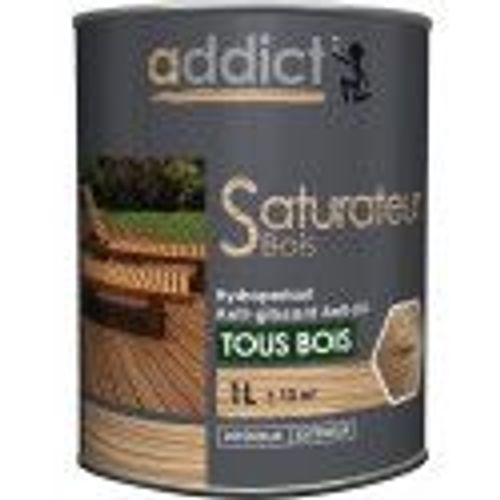 Saturateur protection bois hydroperlant anti UV Teinte Chêne 1L ADDICT