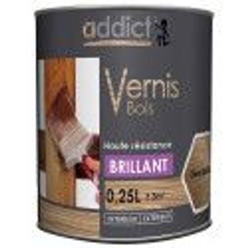 Vernis protection bois haute résistance teinte Chêne rustique brillant 250ML ADDICT