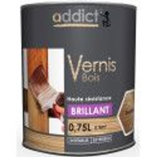 Vernis protection bois haute résistance teinte Incolore brillant 750ML ADDICT