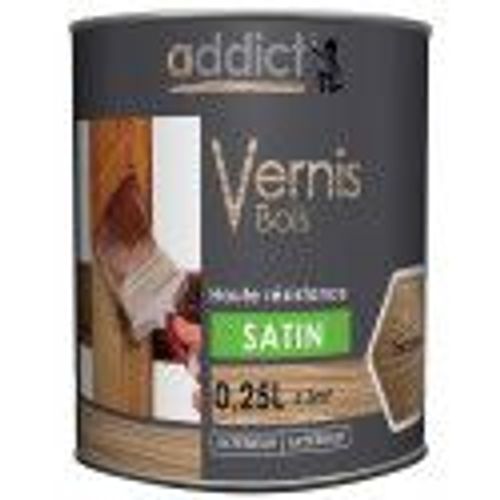 Vernis protection bois haute résistance teinte Incolore satin 250ML ADDICT