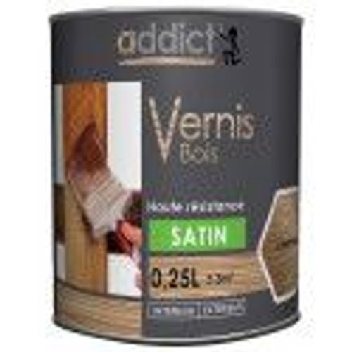Vernis protection bois haute résistance teinte Chêne satin 250ML ADDICT
