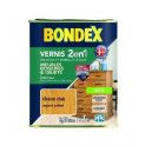 Vernis protection bois Chêne clair satin 2 en 1protège et embellit 250ML BONDEX