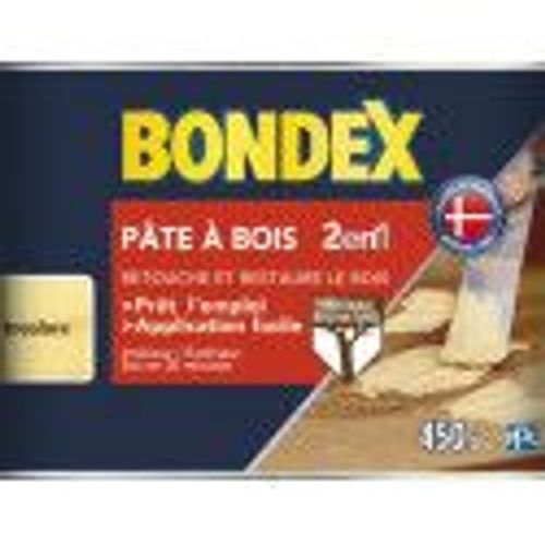 Pate à bois incolore naturel retouche et restaure le bois 450 gr BONDEX