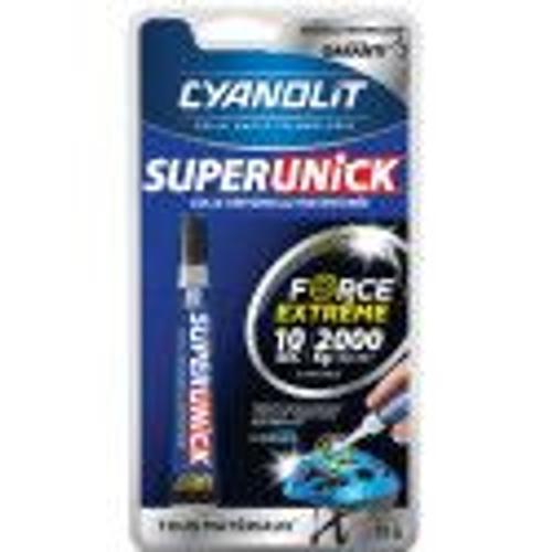 Colle universelle instantanée force extrême 15Gr SUPER UNICK CYANOLIT