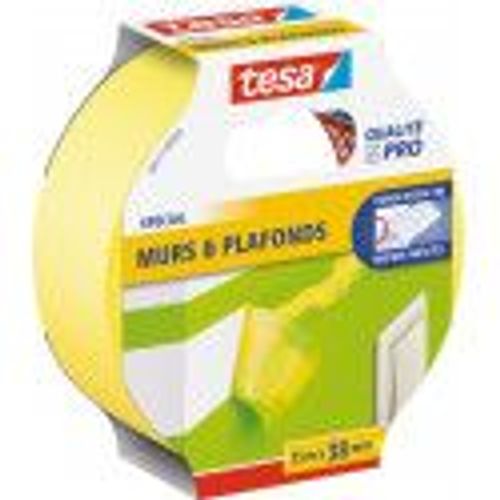 Adh?sif masquage jaune protection peinture murs et plafonds 38mm x 25m TESA