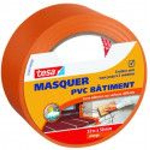 Adh?sif masquage protection pvc orange 50mm x 33m TESA