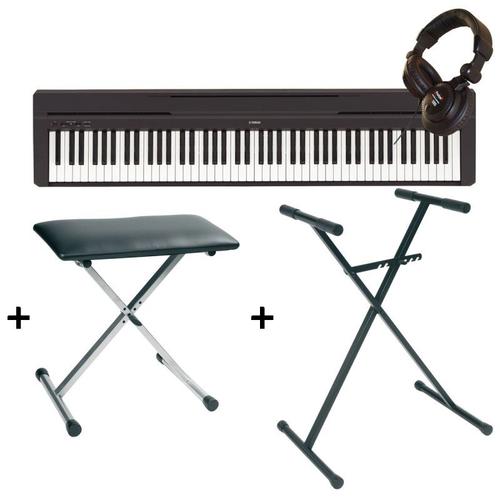 Pack Piano numérique Yamaha P45 noir + Support + banquette +