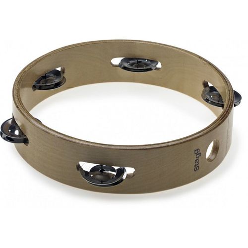 Stagg Sta-3108 - Tambourin En Bois Sans Peau 8'', 1 Rangée De Cymbalettes