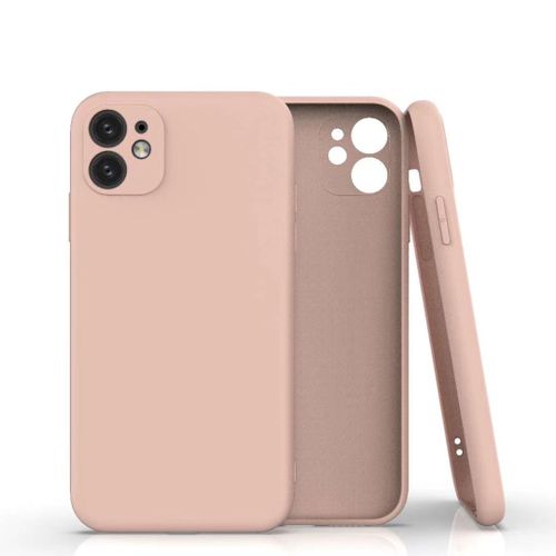 Coque Silicone Pour Iphone 13 Couleur Rose Protection Objectif Appareil Photo Little Boutik®