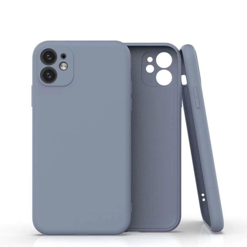 Coque Silicone Pour Iphone 13 Couleur Gris Protection Objectif Appareil Photo Little Boutik®