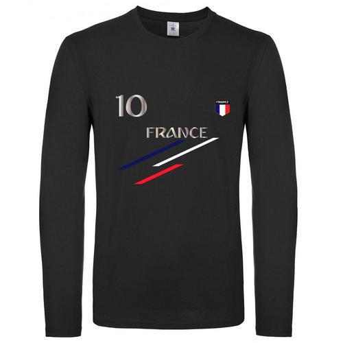 Tee Shirt Manches Longues France Enfant Noir