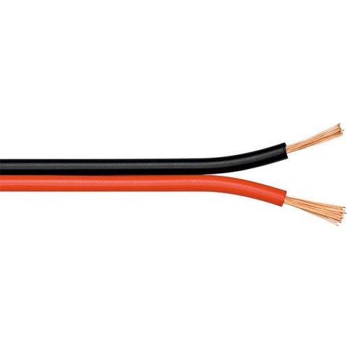 goobay - Câble pour haut-parleur en vrac - 1.5 mm² - 100 m - noir/rouge