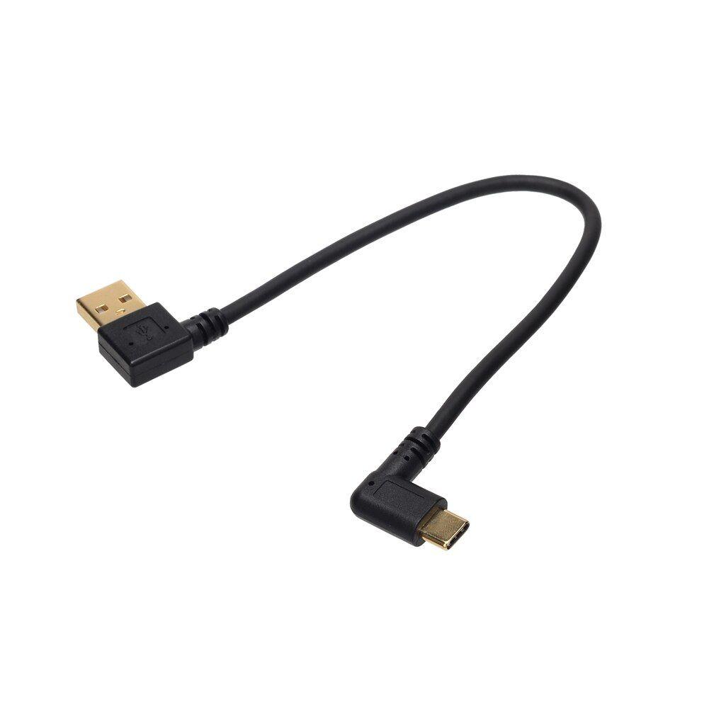 0.2 m Right Câble USB type-c coudé à 90 ° recharge rapide et