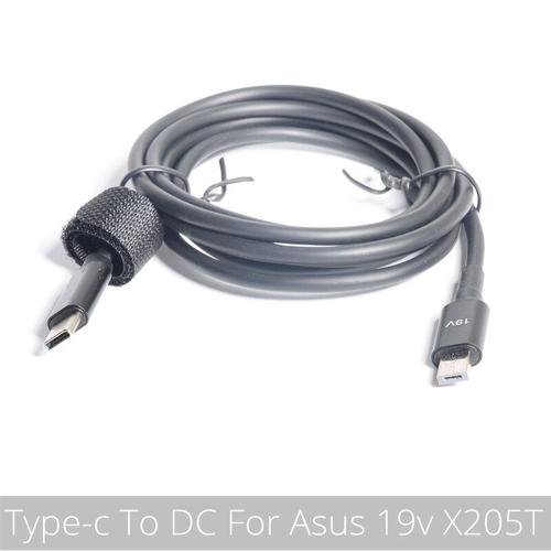 1.5M Câble chargement USB type-c 19V ordinateur portable, adaptateur d'alimentation, convertisseur, Asus Eeebook X205 X205T X205TA E202 E202SA Nipseyteko