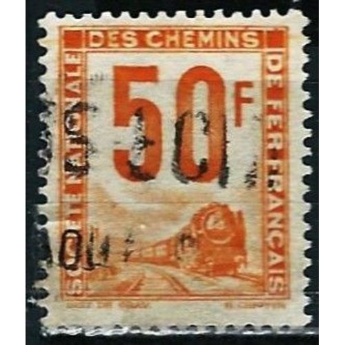 France 1944, Beau Timbre Pour Colis Postaux, Petits Colis, Yvert 15, 50f. Orange, Oblitéré, Tbe