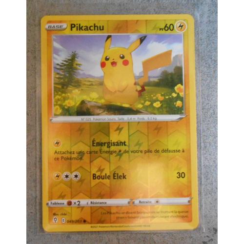 Carte pokemon - pikachu - 049/203 - épée et bouclier 7 - Evolution Céleste  - eb7 - vf | Rakuten