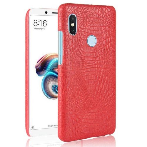 Xiaomi Redmi Note 5 Pro Étui Pour Classique Élégant Compatibilité Housse De Protection Mode Classique D'alligator Anti Éraflure - Rouge