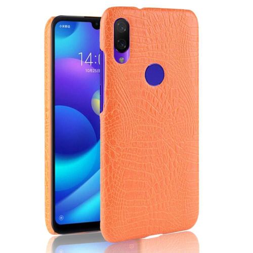 Xiaomi Redmi Note 7 Étui Pour Classique Élégant Compatibilité Housse De Protection Mode Classique D'alligator Anti Éraflure - Couleur Orange