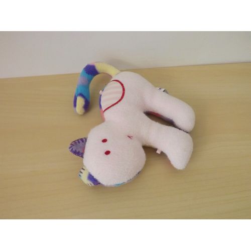 Doudou Chat Rose Violet Luminou
