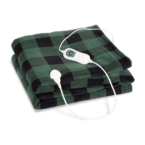 Couverture Électrique - Klarstein Dr. Watson Xxl - En Polaire - Pour 2 Personnes - 200 X 180 Cm - Vert